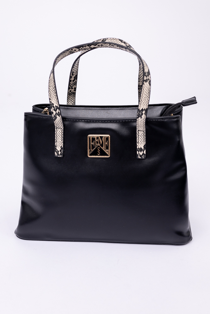 Black CROCODI Handbag