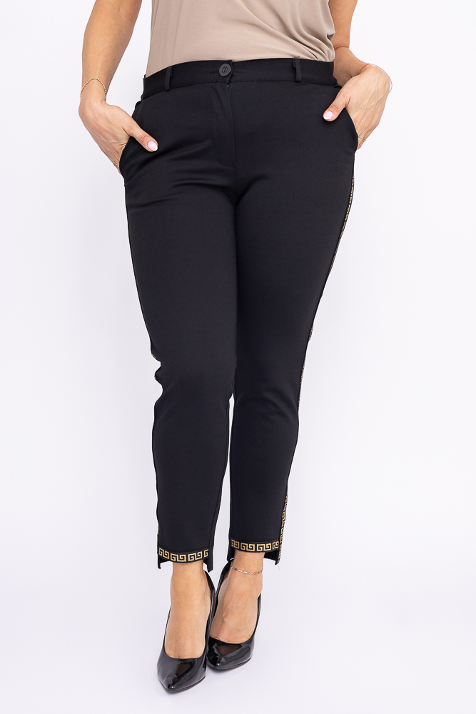 Black DIFENT Plus Size Pants