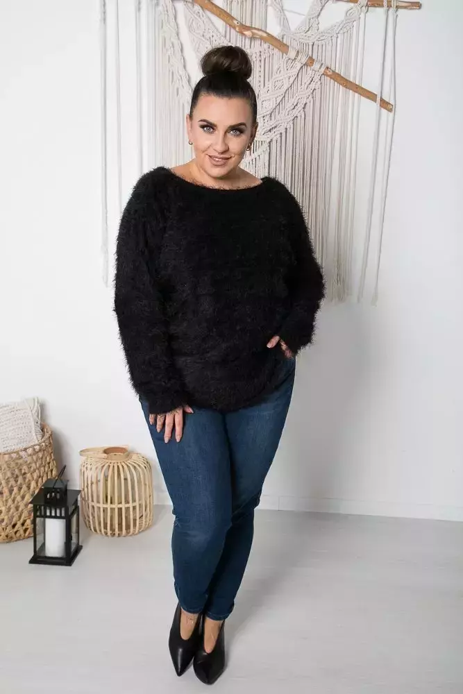 Black FABIOLA Plus Size Sweater