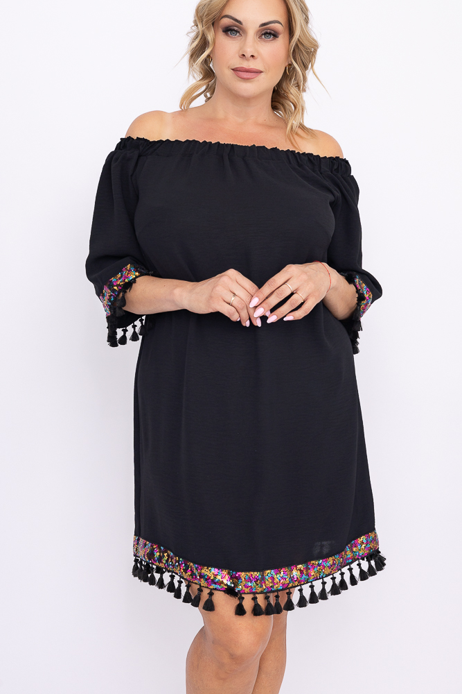 Black FEREZO Plus Size Dress