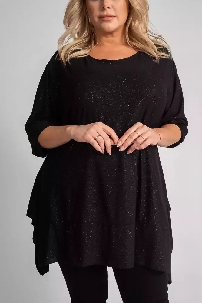 Black Glitter Blouse QUENTI