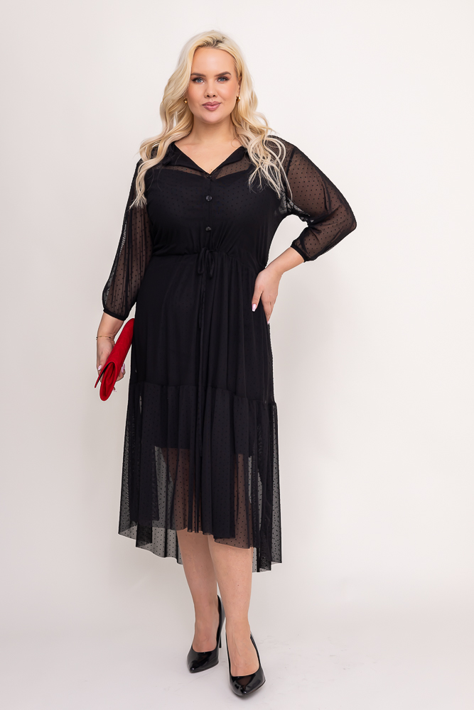 Black Mesh Dress MARSIO