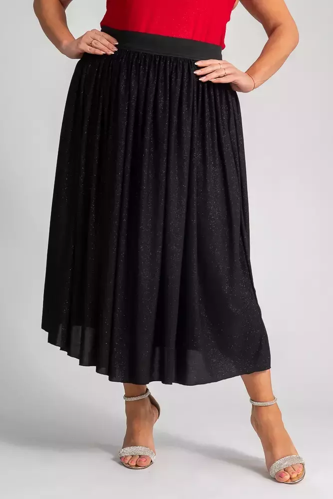 Black TENDIO Brocade Skirt