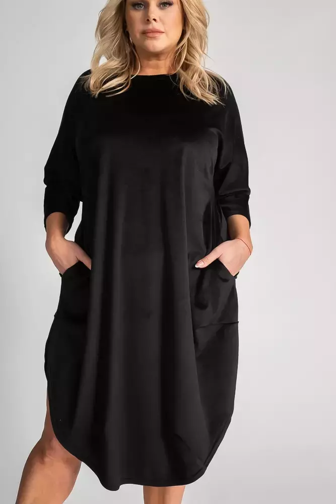 Black Velour Dress TAGIO