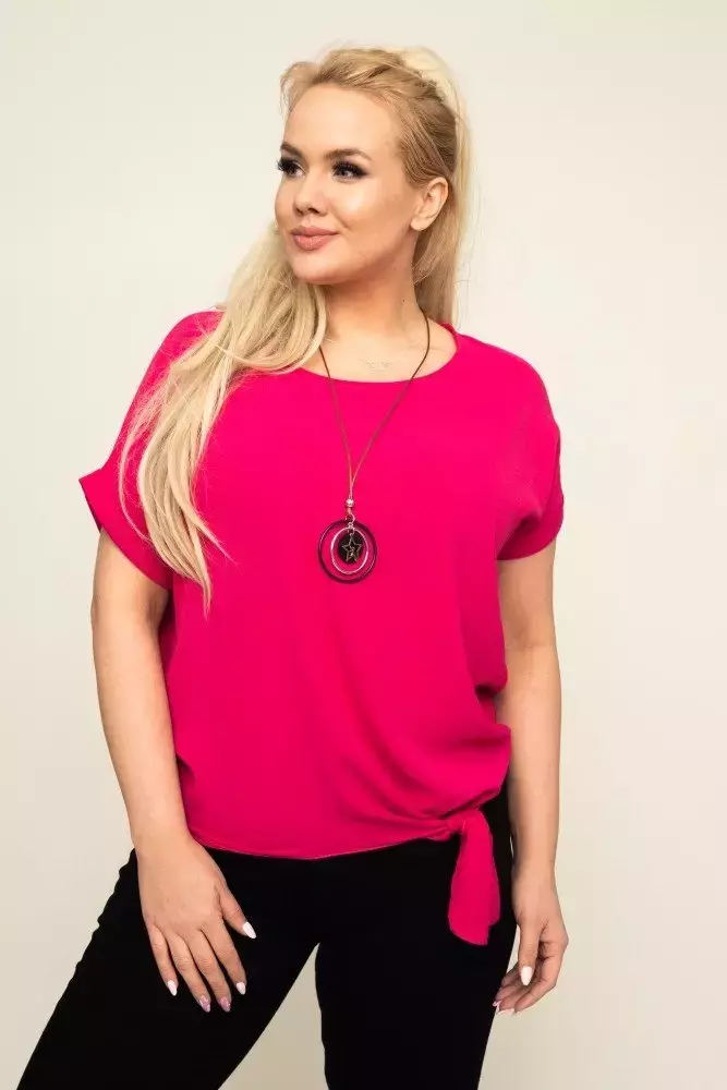 Fuchsia Blouse with Pendant FAIRY