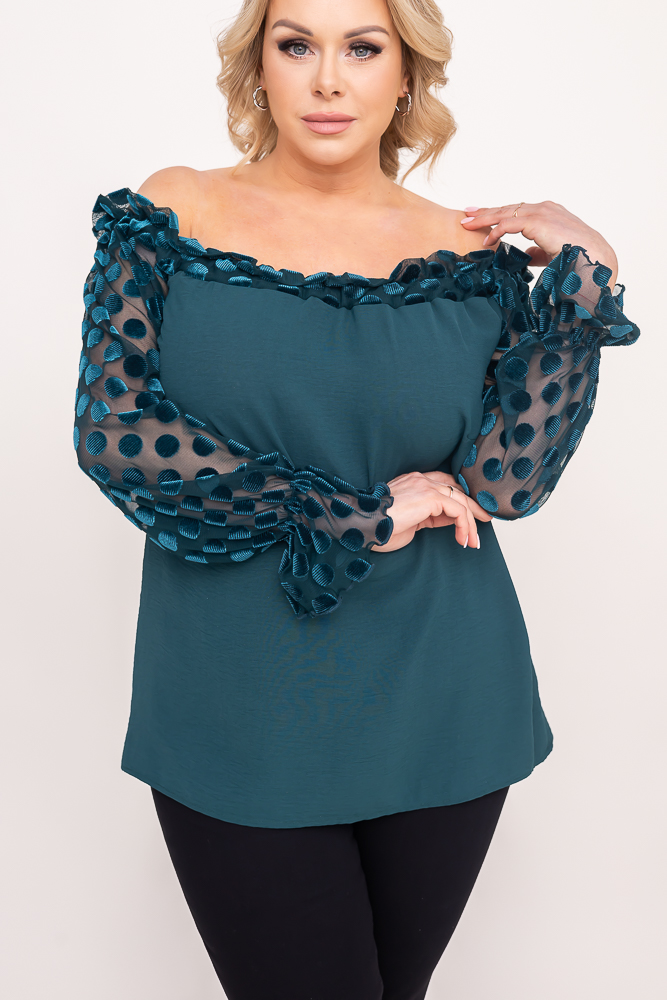 Green Blouse HERMIONA Plus Size