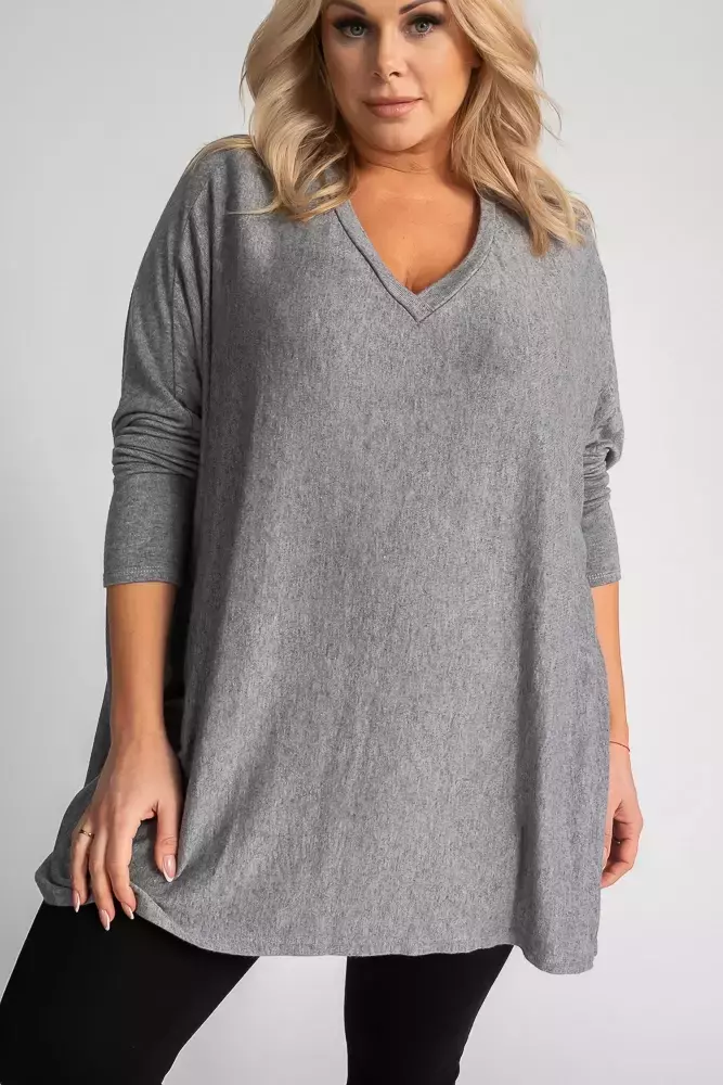 Grey Oversize Sweater NELVI