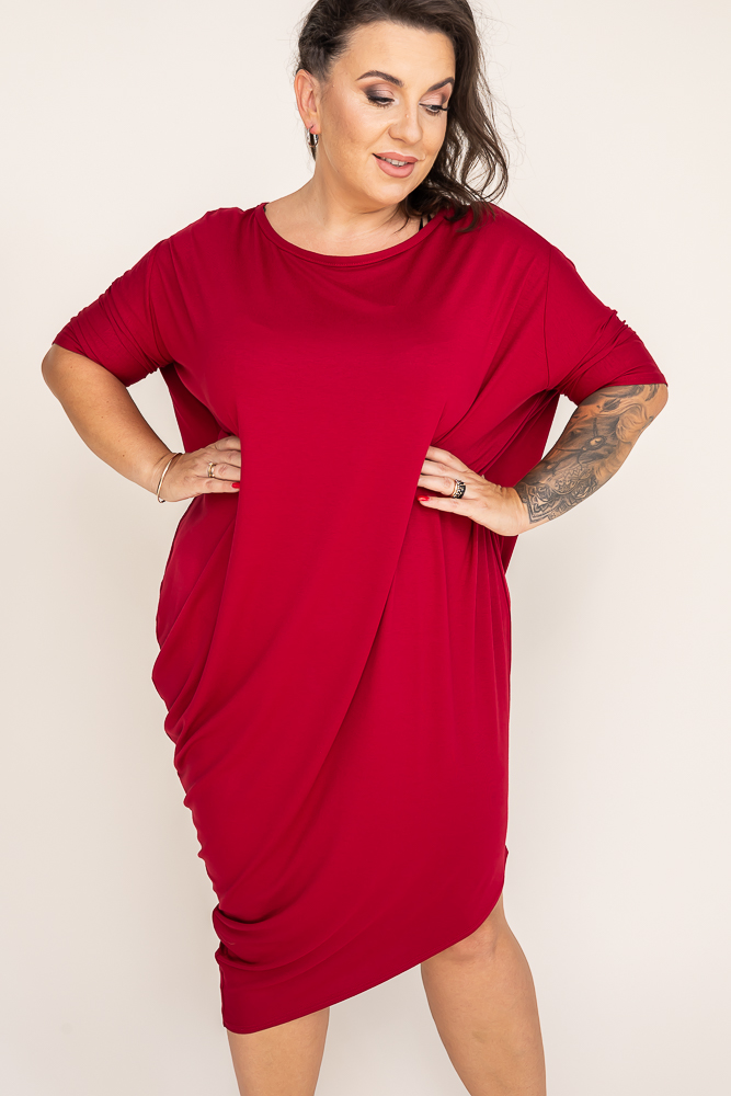 Maroon CASUAL FASHION Dress