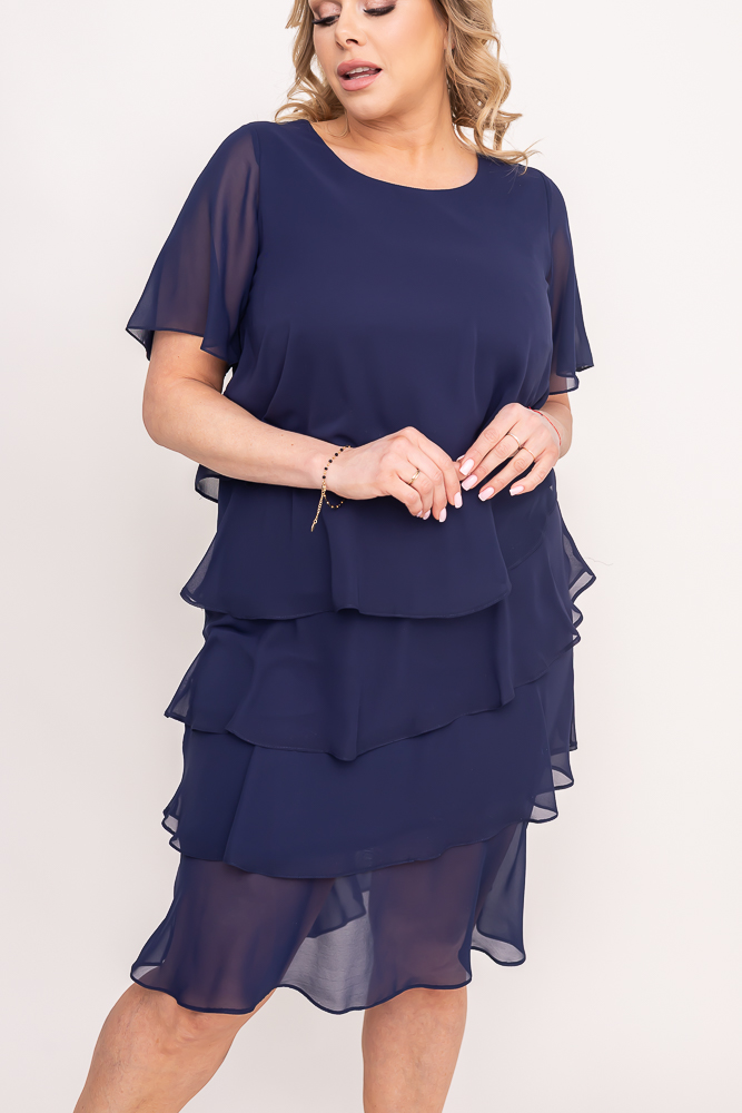 Navy Blue ORINA Plus Size Dress