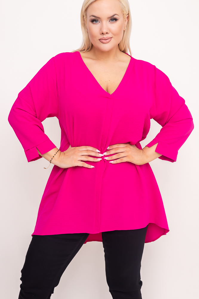 Navy Blue Plus Size Tunic by CENZA