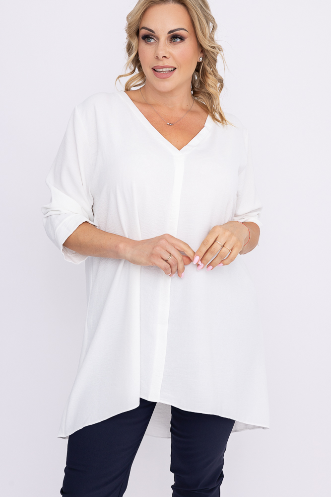 Navy Blue Plus Size Tunic by CENZA