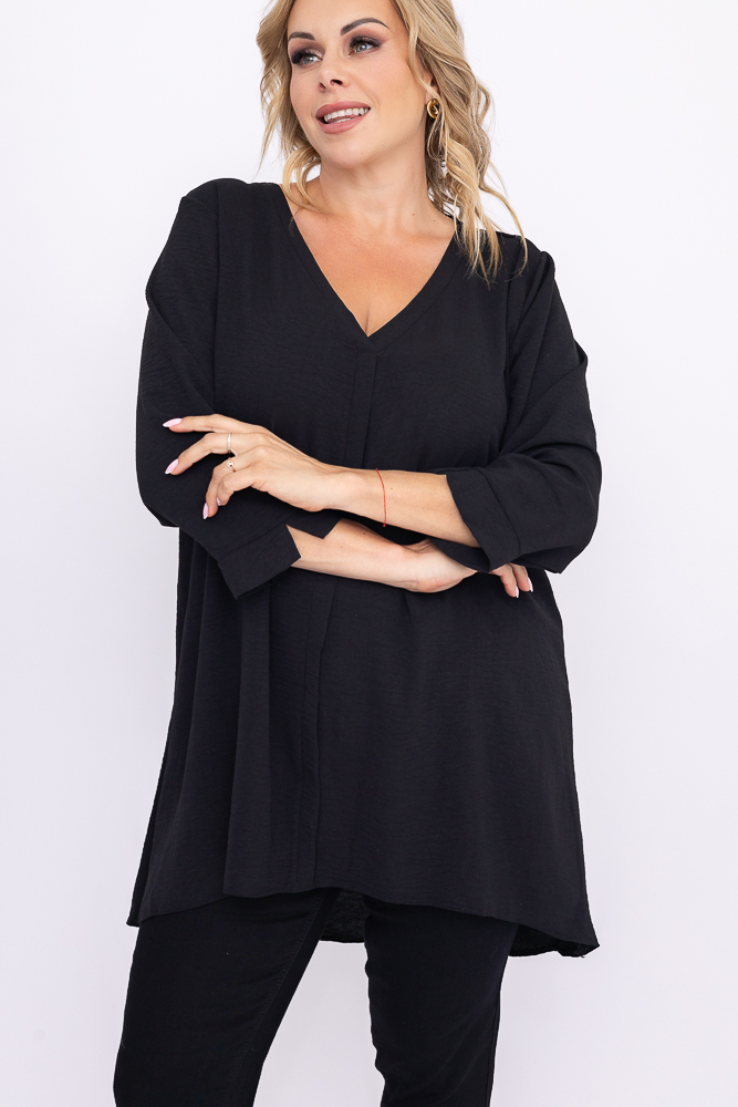 Navy Blue Plus Size Tunic by CENZA