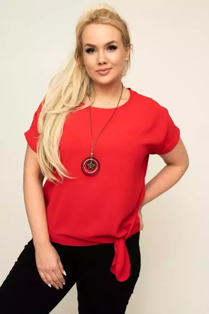 Red Blouse with Pendant FAIRY