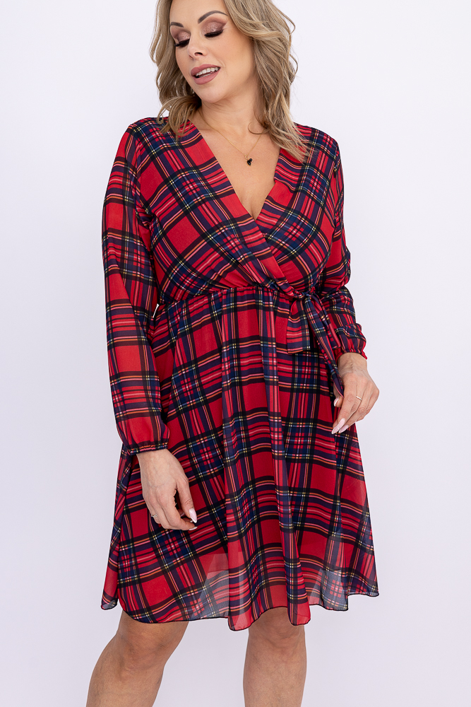 Red Checkered Dress MAERI