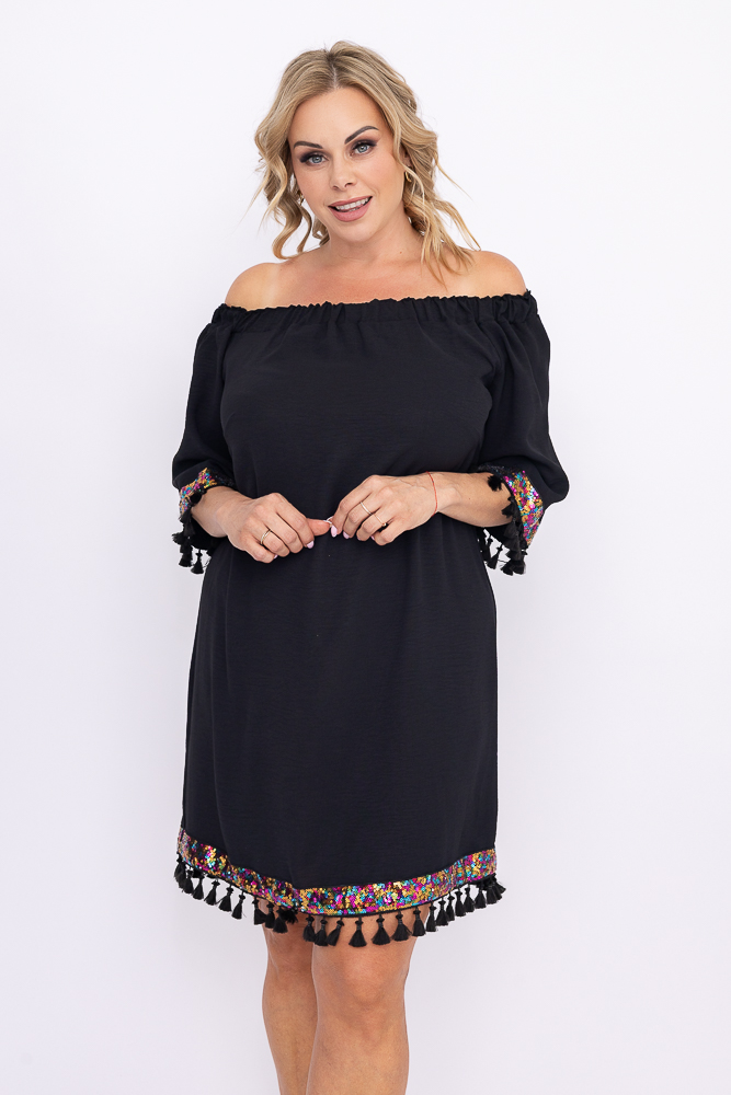  Black FEREZO Plus Size Dress