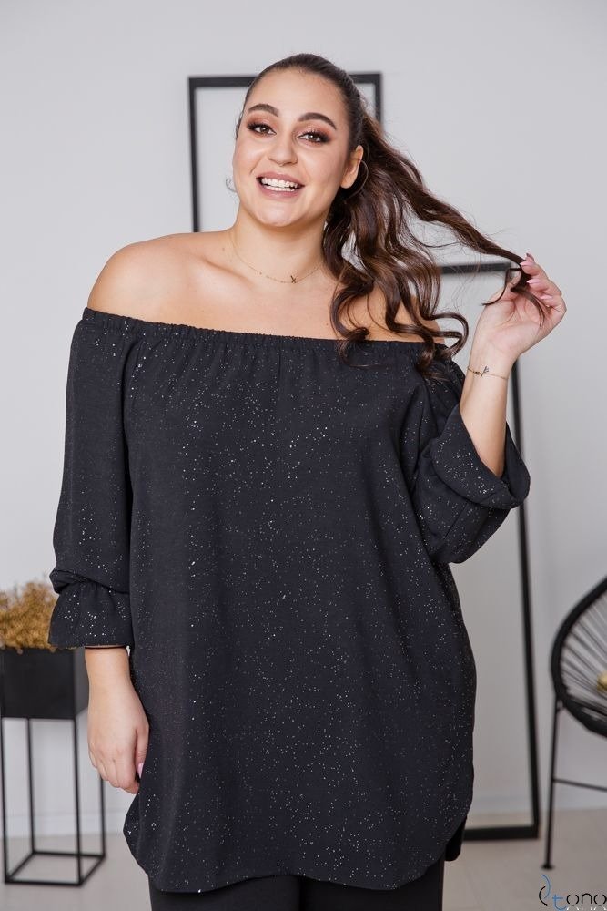  Black LAFER Plus Size Tunic