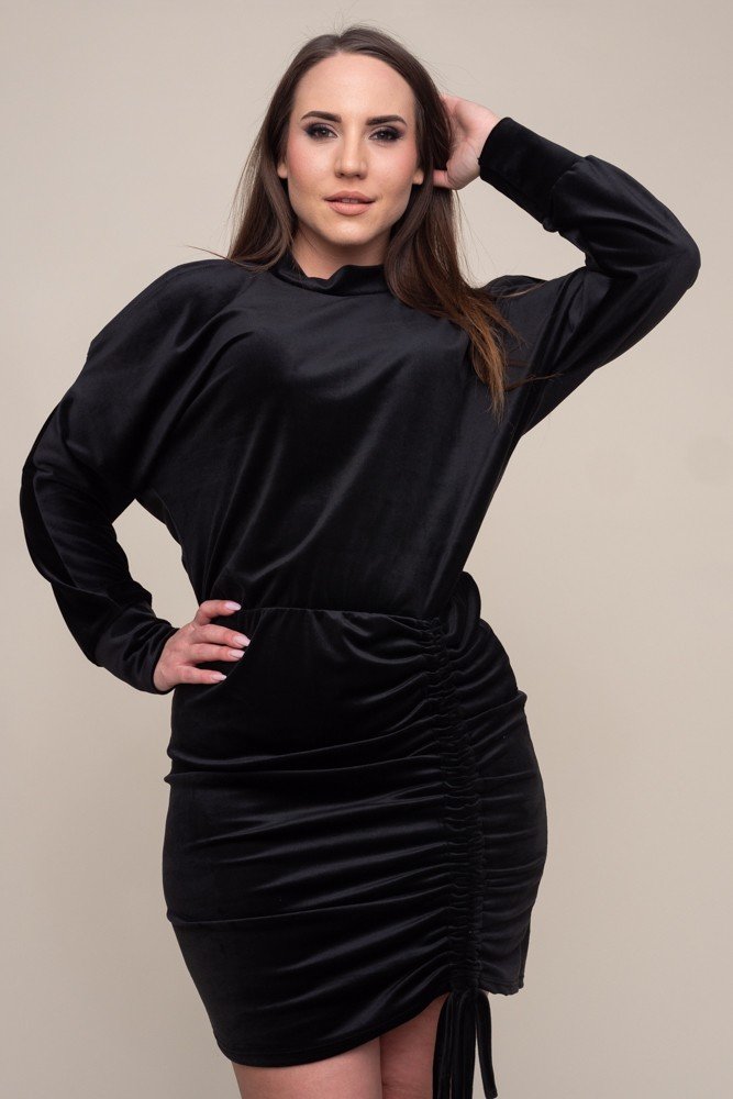  Black SABLA Velour Dress