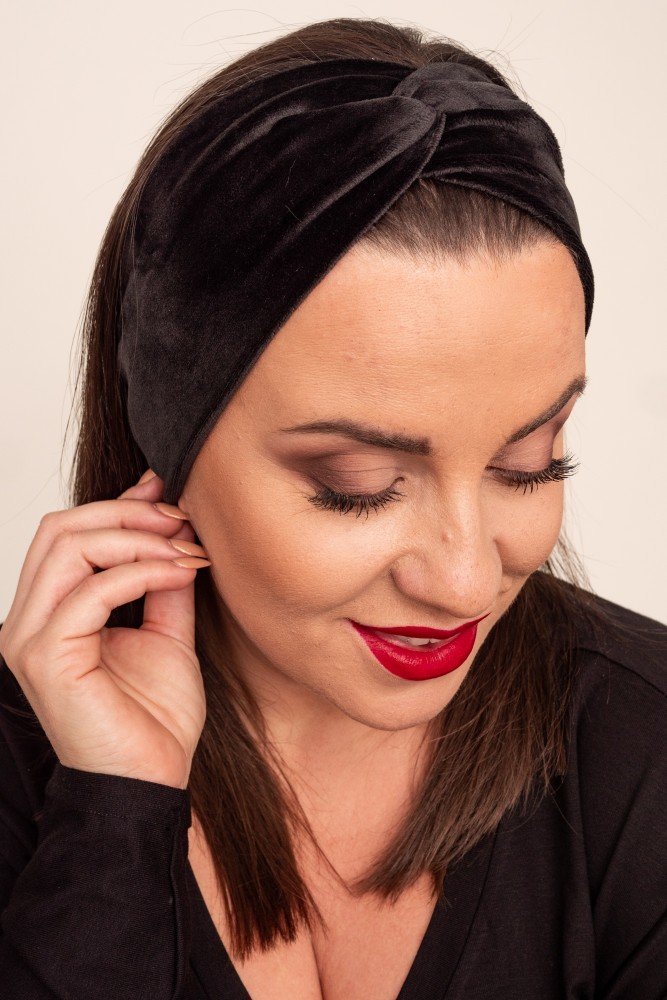  Black Velour Hairband MAGNETIC