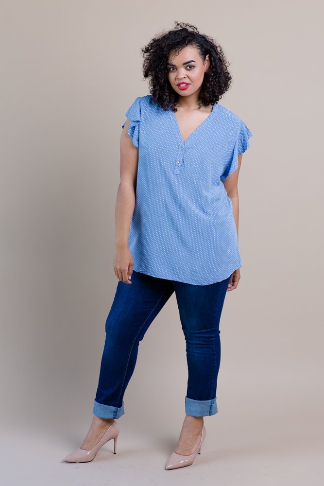  Blue CELLI Blouse