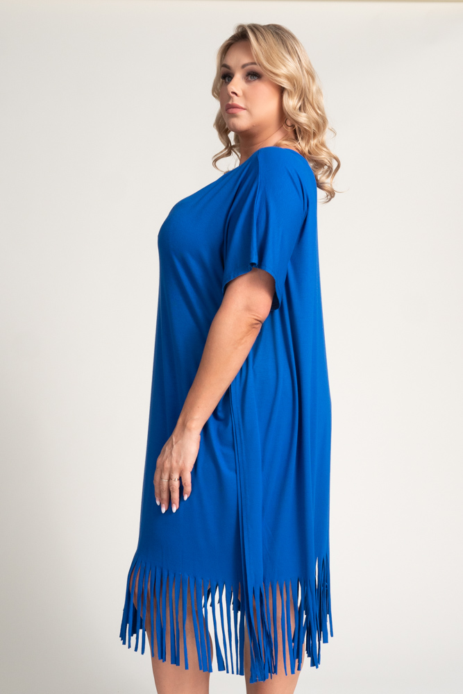  Cornflower Fringed Dress by RIVINO