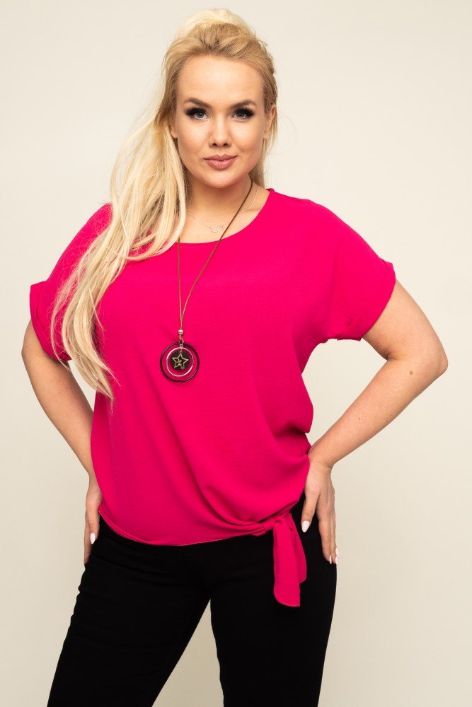  Fuchsia Blouse with Pendant FAIRY