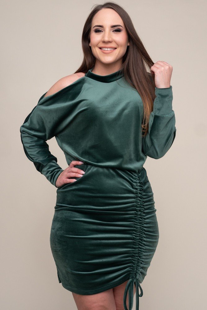  Green SABLA Velour Dress