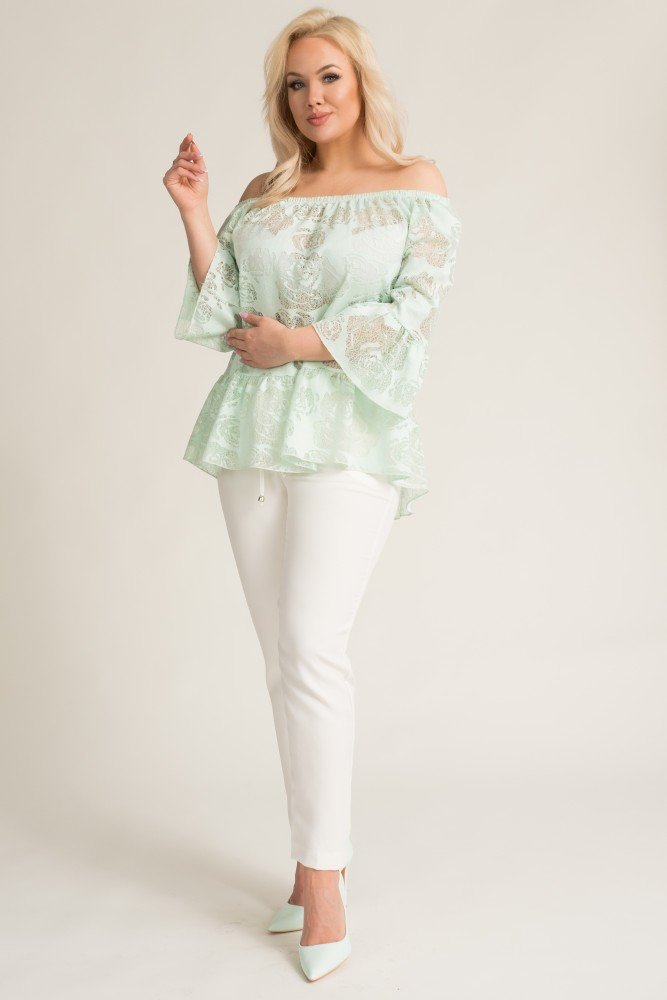  Green SHINE TIME blouse