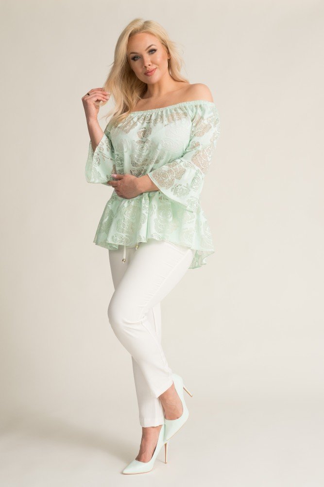  Green SHINE TIME blouse