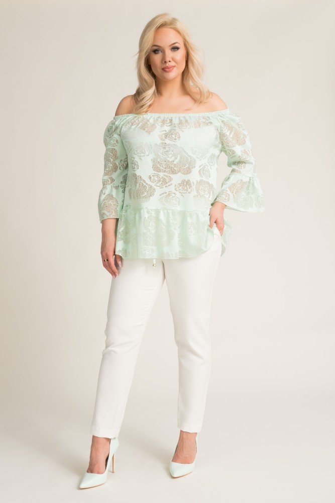  Green SHINE TIME blouse