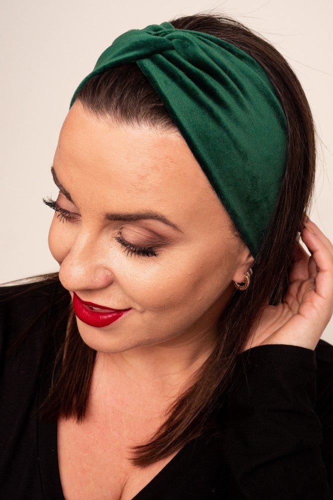  Green Velour Hairband MAGNETIC