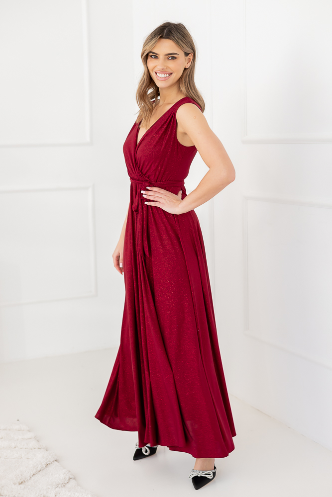  Maroon FIANCO Maxi Dress