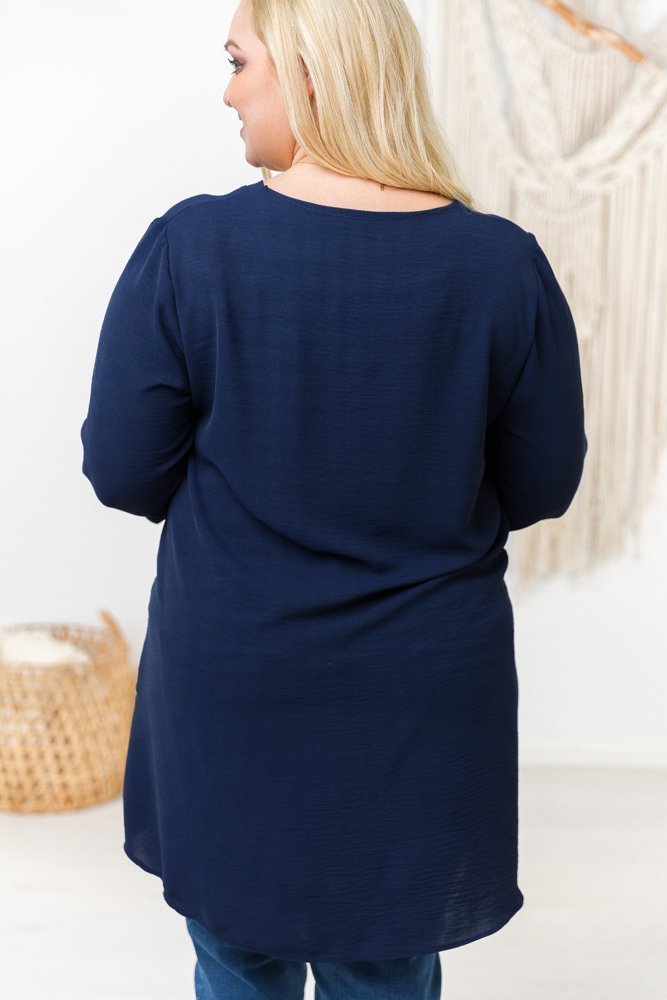  Navy Blue Plus Size Tunic by CENZA