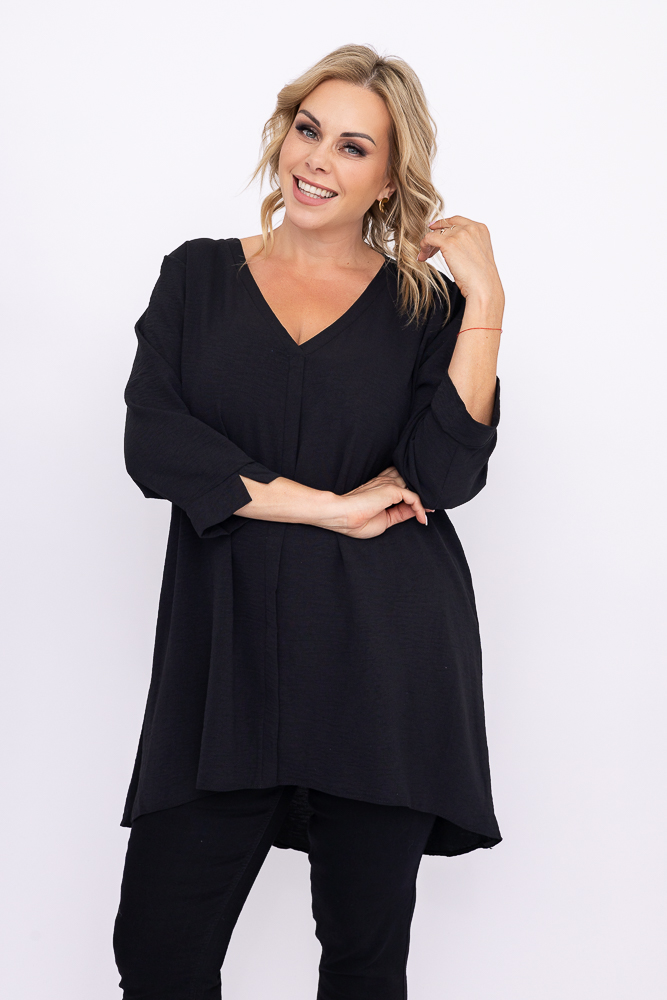  Navy Blue Plus Size Tunic by CENZA