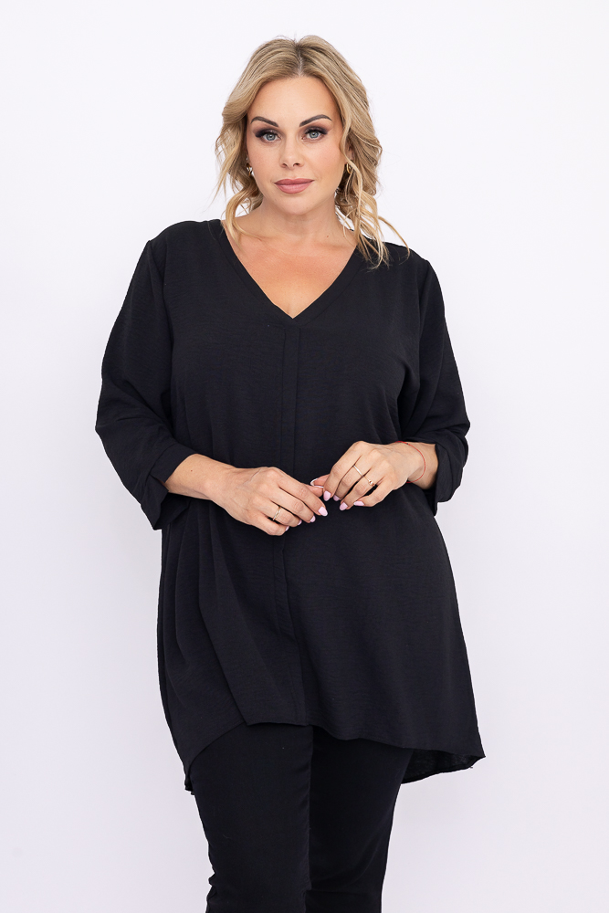  Navy Blue Plus Size Tunic by CENZA