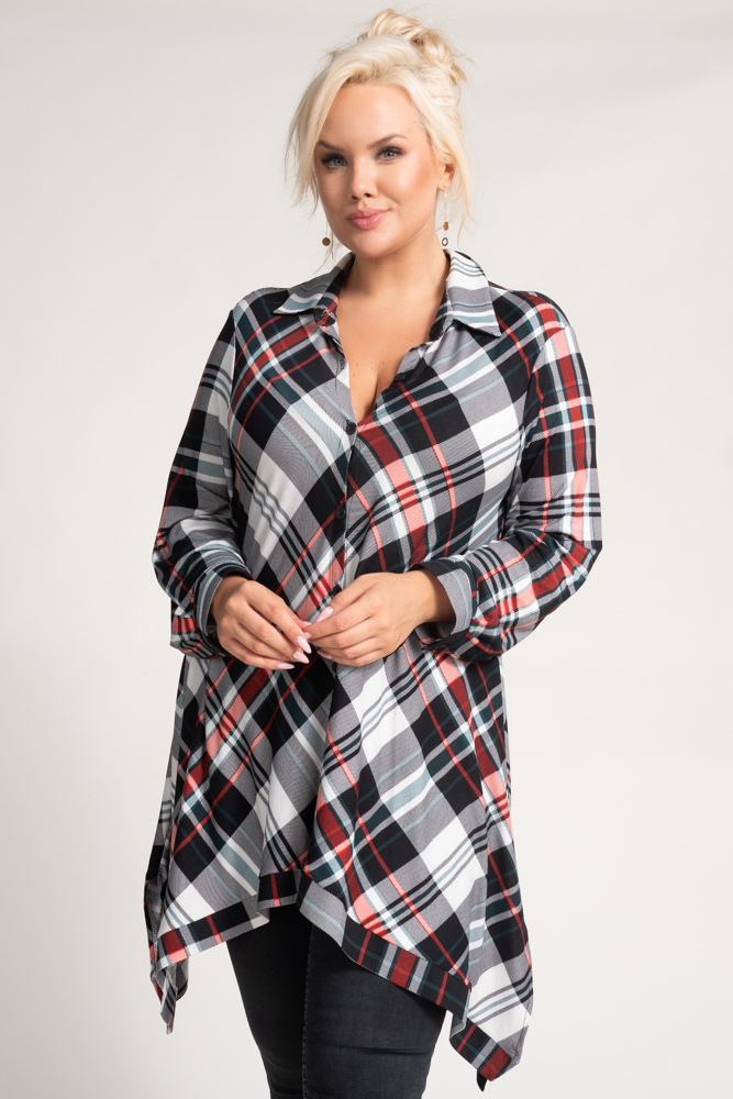  ORUNIO plaid shirt