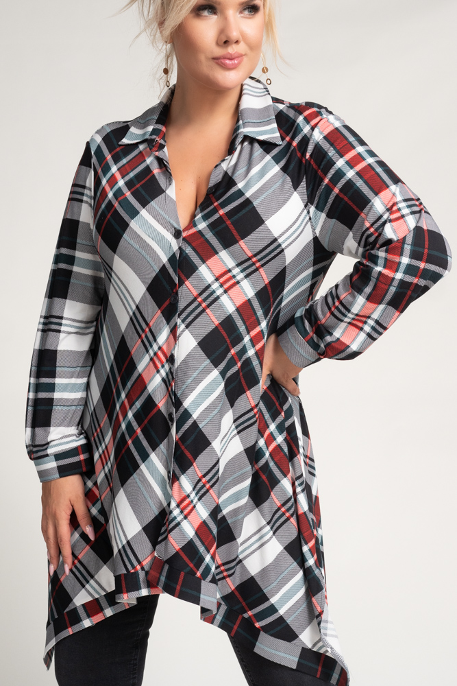  ORUNIO plaid shirt