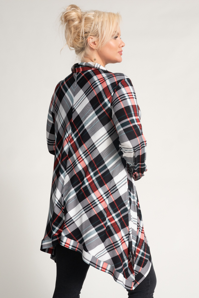  ORUNIO plaid shirt