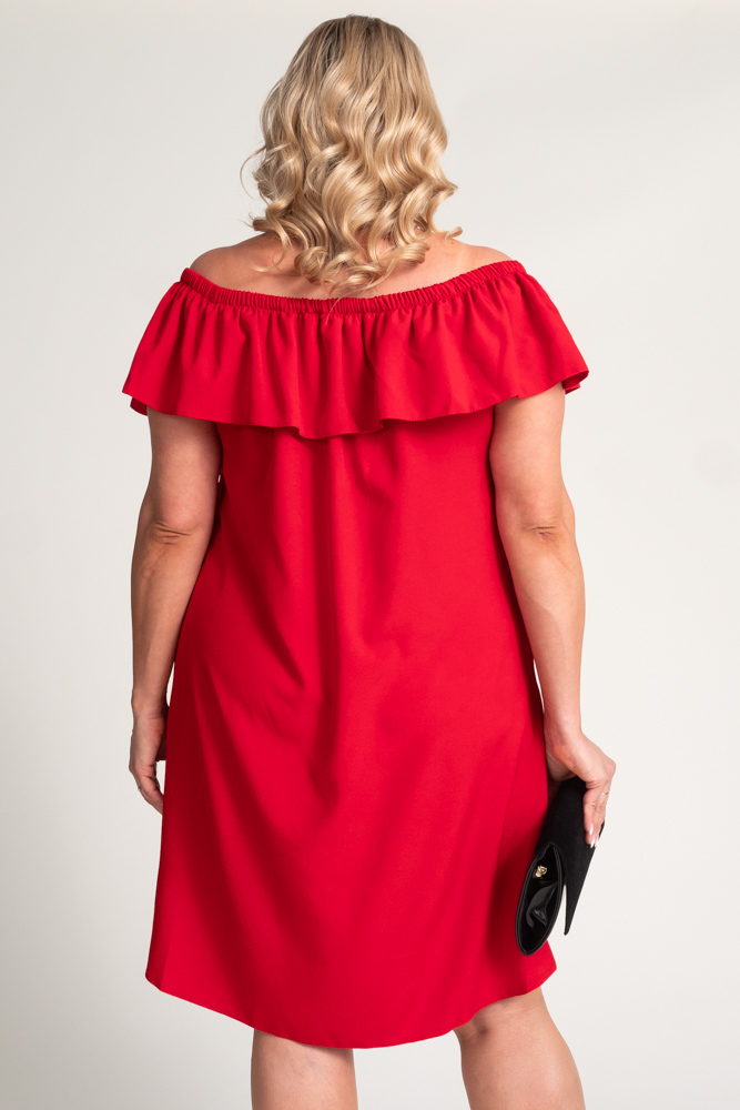  Red FRILIA Dress