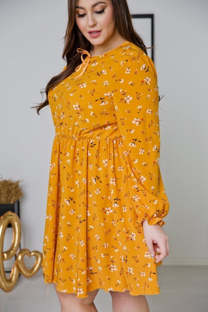  Yellow CHERYL Plus Size Dress