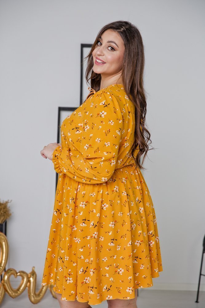  Yellow CHERYL Plus Size Dress