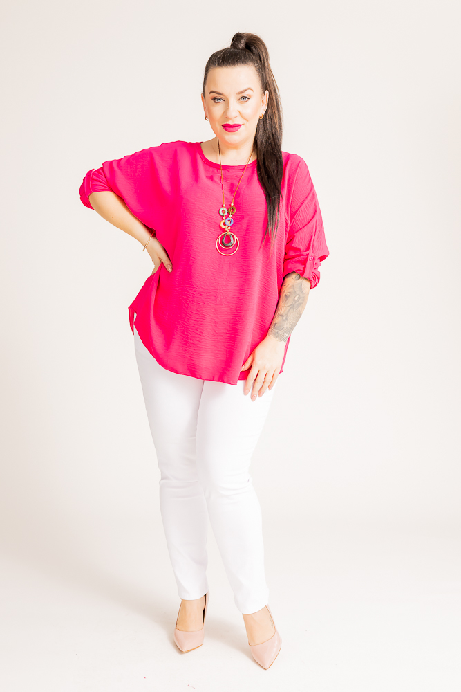 Amaranth Blouse with GERTO Pendant