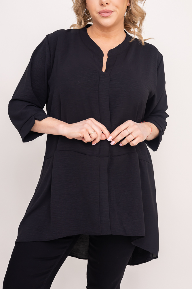 Black AGILE Plus Size Shirt