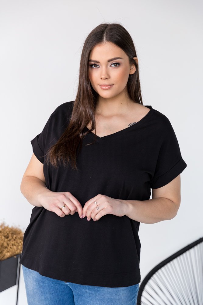 Black Blouse MAKIA Plus Size