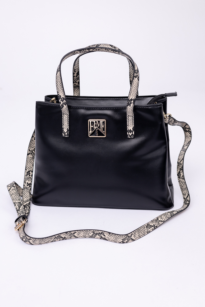 Black CROCODI Handbag