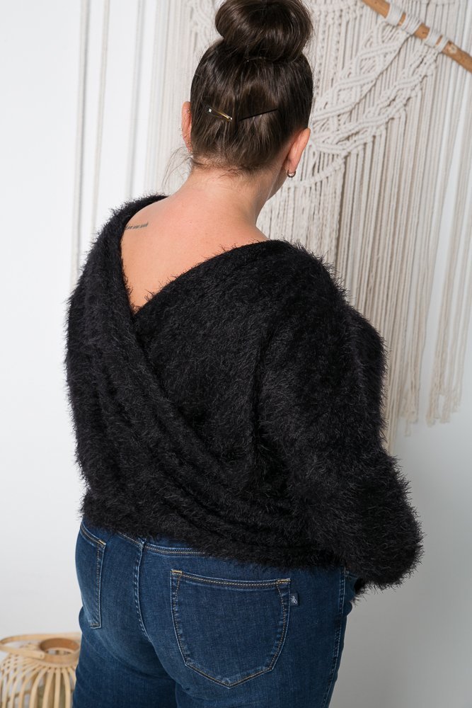 Black FABIOLA Plus Size Sweater