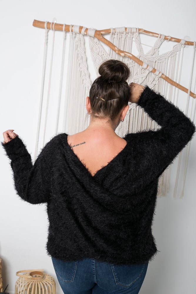 Black FABIOLA Plus Size Sweater