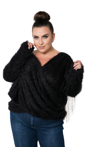 Black FABIOLA Plus Size Sweater