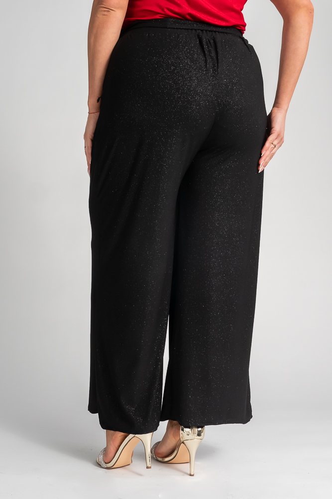 Black Glitter culotte pants WIDIO