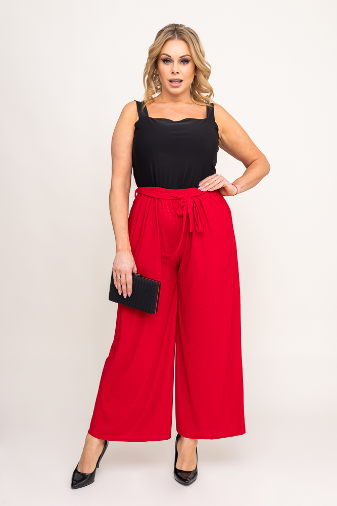 Black Glitter culotte pants WIDIO