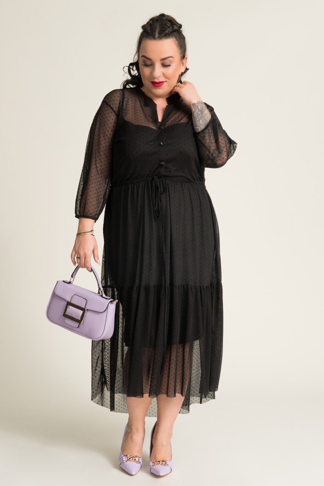 Black Mesh Dress MARSIO